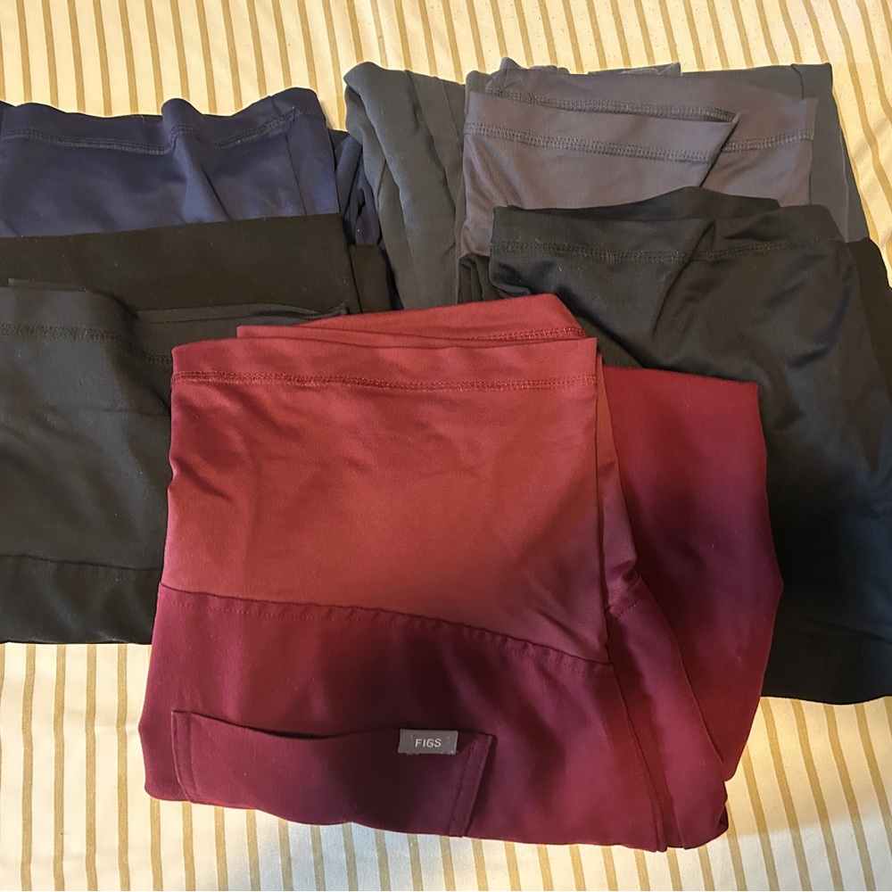 Figs Red and Black Track Pants & Joggers Collection